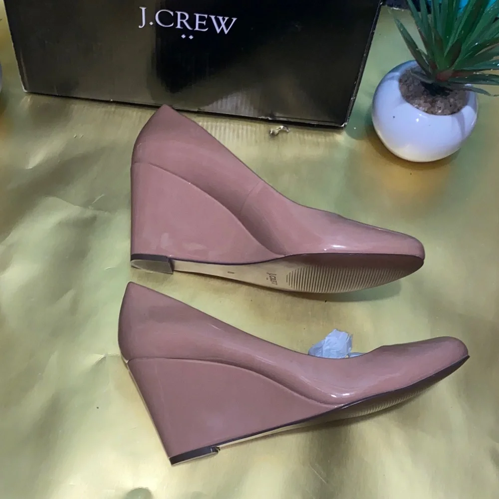 Nwt J. Crew Women's wedges peach 🍑 and box size 8 - Picture 4 of 8